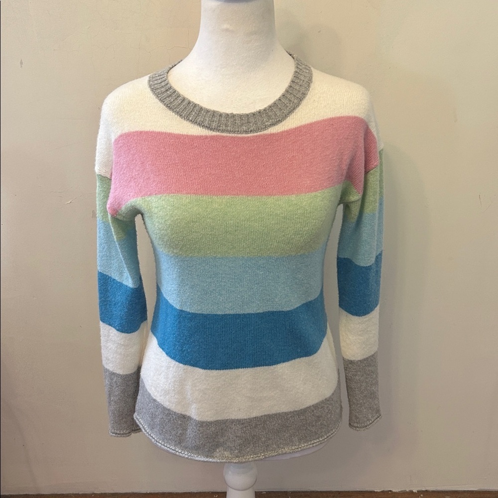 Talbots multicolored stripe long sleeve sweater Size P EUC - Picture 2 of 6